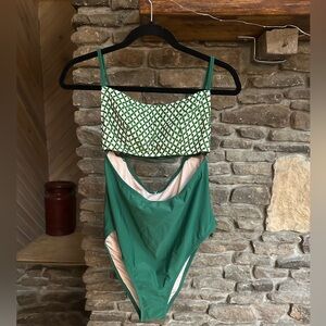 Green Cupshe Monikini Swimsuit